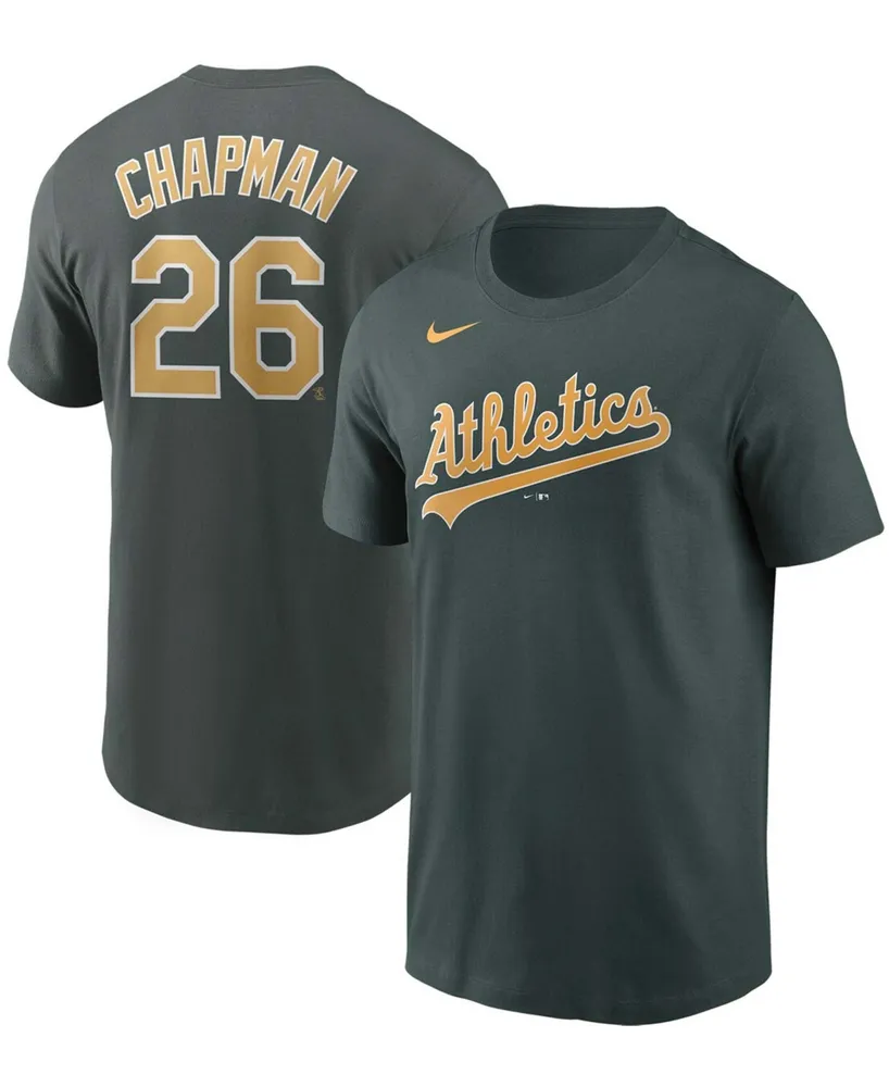 Men's Matt Chapman Green Oakland Athletics Name Number T-shirt