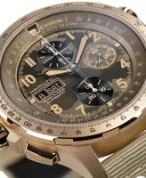 Hamilton Men's Swiss Automatic Chronograph Khaki Aviation X-Wind Beige Textile Strap Watch 45mm