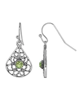 2028 Crystal Filigree Drop Earrings
