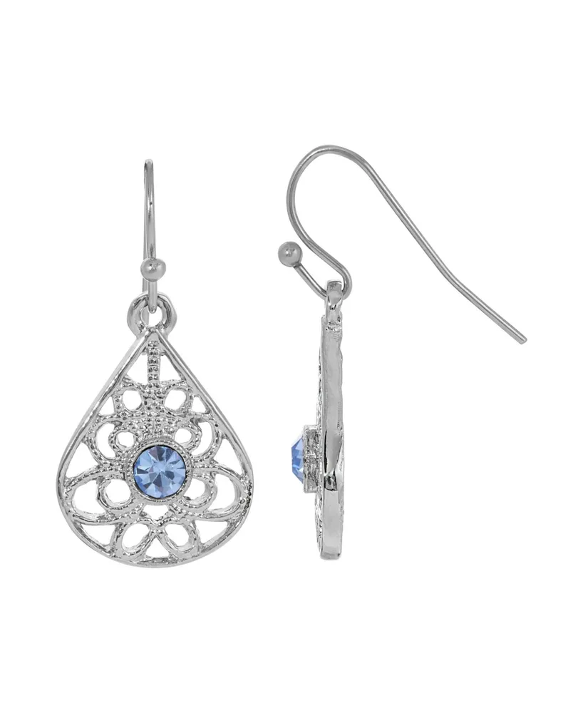 2028 Crystal Filigree Drop Earrings