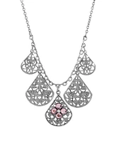 2028 Flower Multi Teardrop Necklace