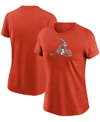 Women's Orange Cleveland Browns Logo Essential T-shirt