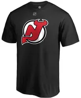 Men's Jack Hughes New Jersey Devils Authentic Stack Name and Number T-shirt