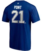 Men's Brayden Point Big and Tall Blue Tampa Bay Lightning Authentic Stack Name and Number T-shirt