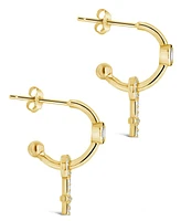 Sterling Forever Women's Freya Hoop Earrings