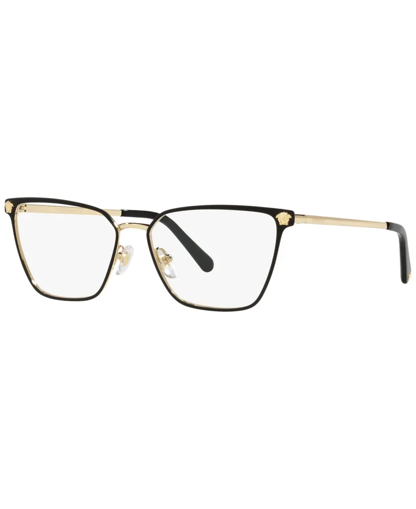 Versace VE1275 Women's Pillow Eyeglasses - Matte Black, Gold