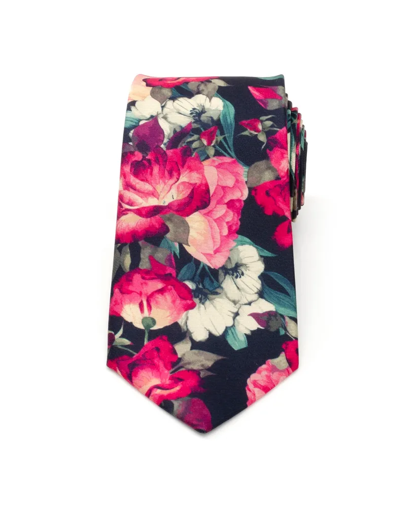 Ox & Bull Trading Co. Men's Painted Floral Silk Tie