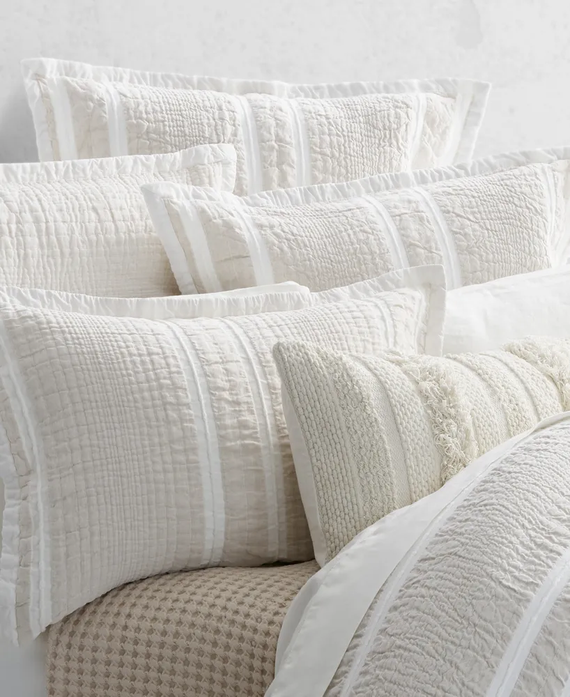 White Sand Driftwood Stripe Sham, King