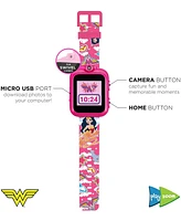 Unisex Playzoom Dc Comics Fuchsia Silicone Strap Kids Smartwatch, 41mm