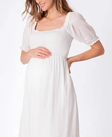 Seraphine Women's Shirred Maternity Maxi Dress, Including Petites Sizing