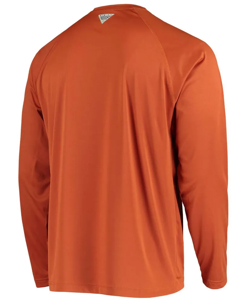 Men's Pfg Burnt Orange Texas Longhorns Terminal Tackle Omni-Shade Long Sleeve T-shirt