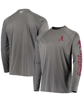 Men's Charcoal Alabama Crimson Tide Pfg Terminal Tackle Omni-Shade Long Sleeve T-shirt