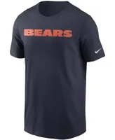 Men's Navy Chicago Bears Team Wordmark T-shirt