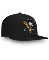 Men's Black Pittsburgh Penguins Core Primary Logo Snapback Adjustable Hat