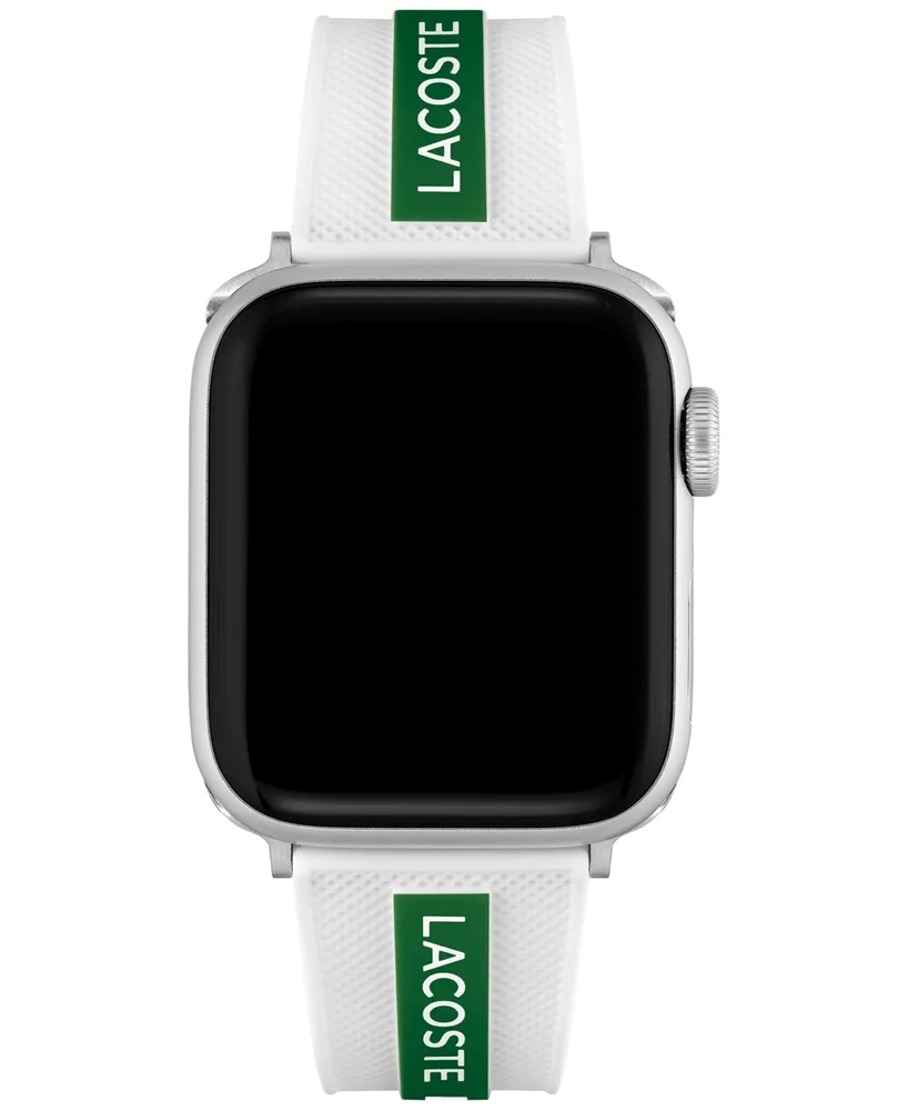 Lacoste Striping White & Green Silicone Strap for Apple Watch 38mm/40mm