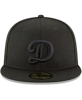 Men's Black Los Angeles Dodgers Secondary Logo Basic 59FIFTY Fitted Hat