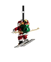 Skiing Santa Ornament