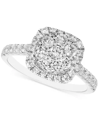 Diamond Cluster Halo Ring (1 ct. t.w.) in 14k White Gold