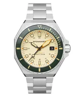 Spinnaker Men's Dumas Automatic Sahara with Silver-Tone Solid Stainless Steel Bracelet Watch 44mm