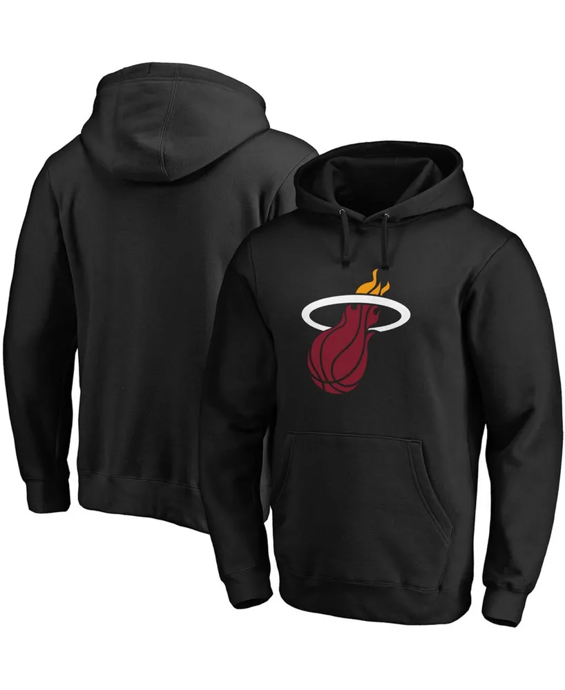 Men's Black Miami Heat Primary Team Logo Pullover Hoodie