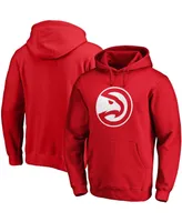 Men's Red Atlanta Hawks Primary Team Logo Pullover Hoodie