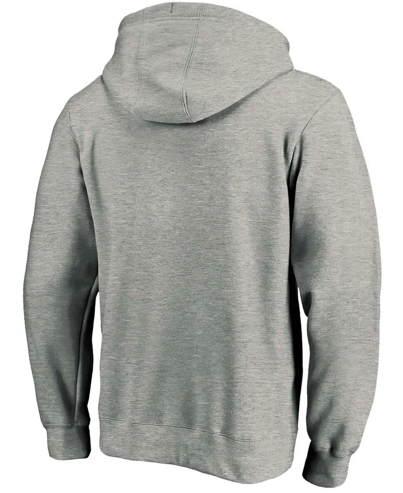 Men's Heathered Gray Charlotte Fc Primary Logo Pullover Hoodie