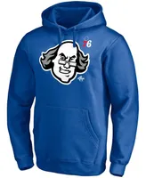 Men's Royal Philadelphia 76ers Post Up Hometown Collection Pullover Hoodie
