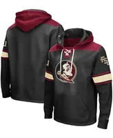 Men's Colosseum Black Florida State Seminoles 2.0 Lace-Up Logo Pullover Hoodie