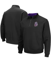 Men's Big and Tall Black James Madison Dukes Tortugas Logo Quarter-Zip Jacket