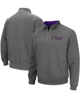 Men's Charcoal Lsu Tigers Tortugas Logo Quarter-Zip Jacket