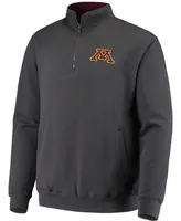 Men's Charcoal Minnesota Golden Gophers Tortugas Logo Quarter-Zip Jacket