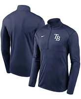 Men's Navy Tampa Bay Rays Team Logo Element Performance Half-Zip Pullover Jacket
