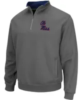 Men's Charcoal Ole Miss Rebels Tortugas Logo Quarter-Zip Jacket