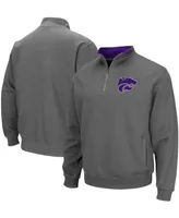 Men's Charcoal Kansas State Wildcats Tortugas Logo Quarter-Zip Jacket