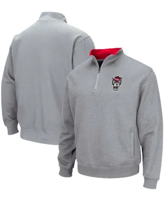 Men's Heather Gray Nc State Wolfpack Tortugas Team Logo Quarter-Zip Jacket