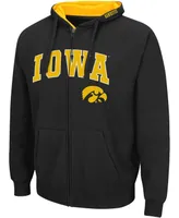 Men's Black Iowa Hawkeyes Arch Logo 3.0 Full-Zip Hoodie
