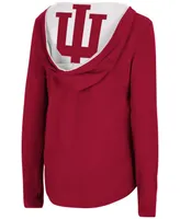 Women's Crimson Indiana Hoosiers Catalina Hoodie Long Sleeve T-shirt