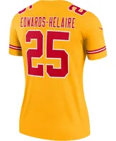 Women's Clyde Edwards-Helaire Gold-Tone Kansas City Chiefs Inverted Legend Jersey - Gold