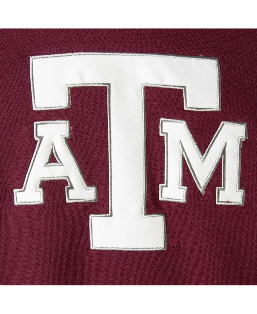 Women's Maroon Texas A M Aggies Team Big Logo Pullover Hoodie