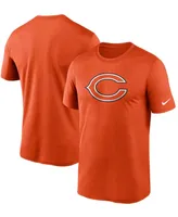 Men's Orange Chicago Bears Logo Essential Legend Performance T-shirt