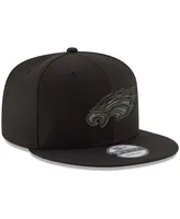 Men's Black Philadelphia Eagles Black On Black 9Fifty Adjustable Hat