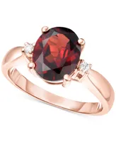 Rhodolite Garnet (2-3/4 ct. t.w.) & Diamond (1/20 ct. t.w.) Ring in 14k Rose Gold