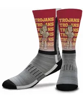 Youth Girl's and Boy's Multi Usc Trojans Mascot V-Curve Crew Socks