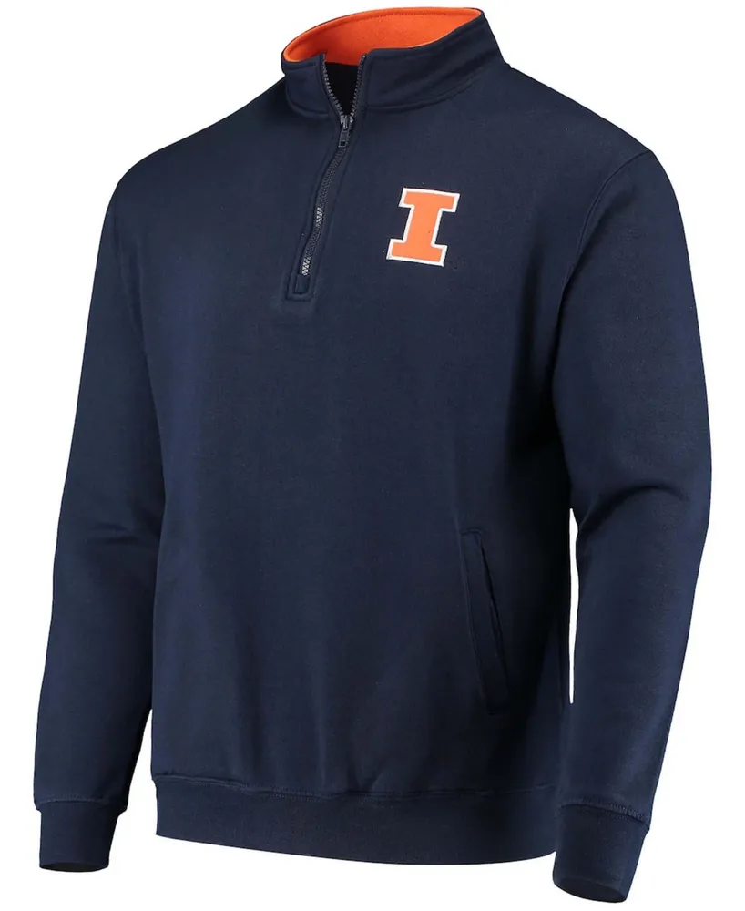 Men's Navy Illinois Fighting Illini Tortugas Logo Quarter-Zip Jacket