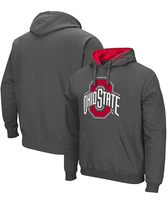 Men's Charcoal Ohio State Buckeyes Arch and Logo Pullover Hoodie