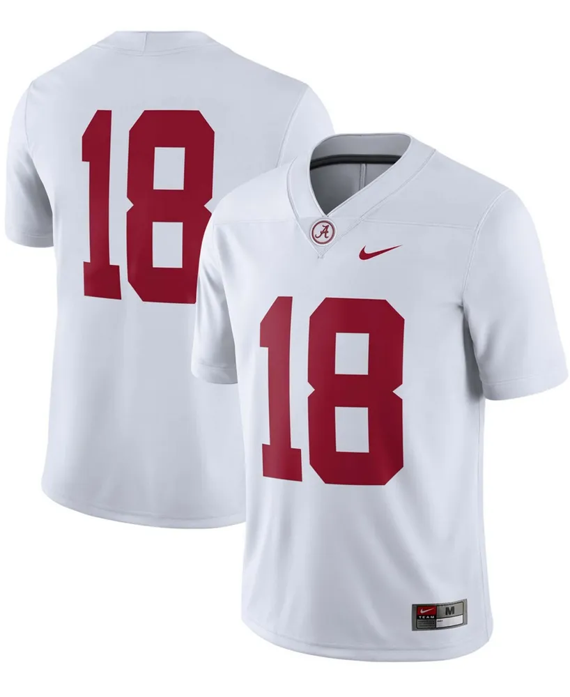 Men's 8 White Alabama Crimson Tide Game Jersey