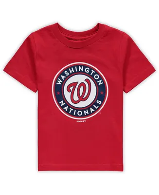 Toddler Boys and Girls Red Washington Nationals Primary Team Logo T-Shirt