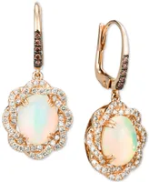 Le Vian Neopolitan Opal (2-3/8 ct. t.w.) & Diamond (3/4 ct. t.w.) Drop Earrings in 14k Rose Gold