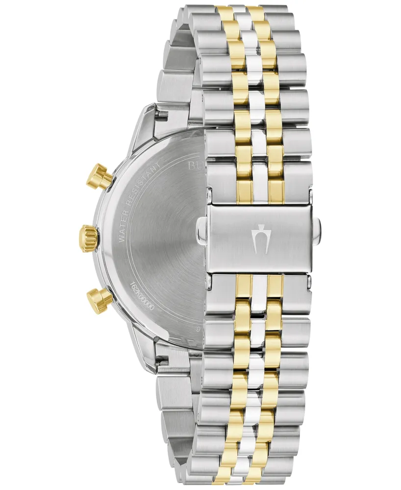 Bulova Men's Classic Chronograph Two-Tone Stainless Steel Bracelet Watch 41mm, Created for Macy's - Two