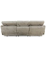 Sebaston -Pc. Fabric Sofa with Power Motion Recliners